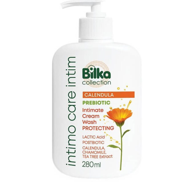 Bilka Intimo Care Calendula Защитен интимен крем-сапун с млечна киселина, пребиотик и постбиотик 280 мл