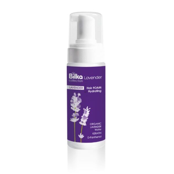 Bilka Lavender & Hyaluron Hair Foam — хидратираща и регенерираща пяна за коса 140 мл