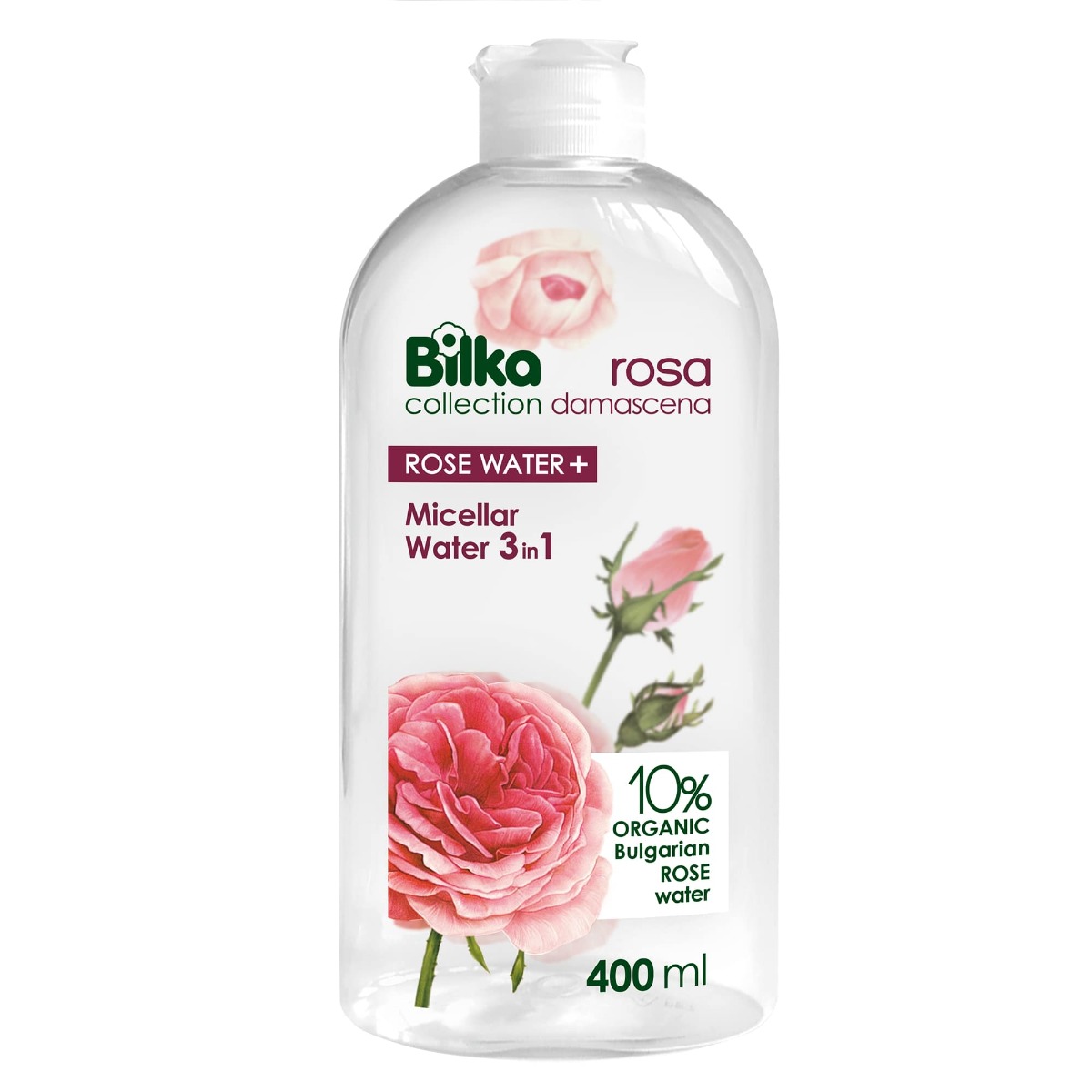 Bilka Rosa Damascena Мицеларна вода 3в1 с органична розова вода 400 мл