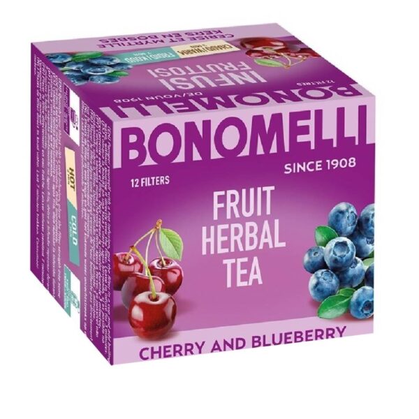 Bonomelli Плодов чай с череша и боровинки — филтърни пакетчета х 12 бр