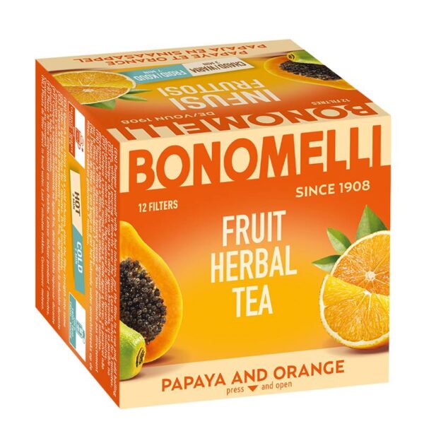 Bonomelli Плодов чай с папая и портокалова кора, филтър x 12 бр
