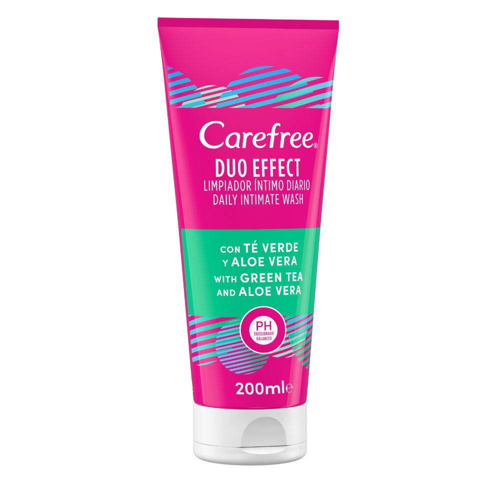 Carefree Duo Effect Интимен шампоан с алое вера и зелен чай 200 мл