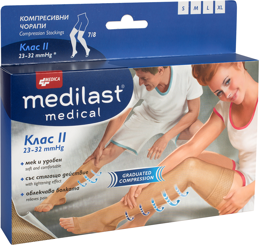 Medica Medilast Medical Компресивен чорап 7/8 Клас 2 Размер S