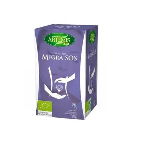 Migra SOS Био Чай при мигрена 30 г х 20 филтърни пакетчета Artemis Bio