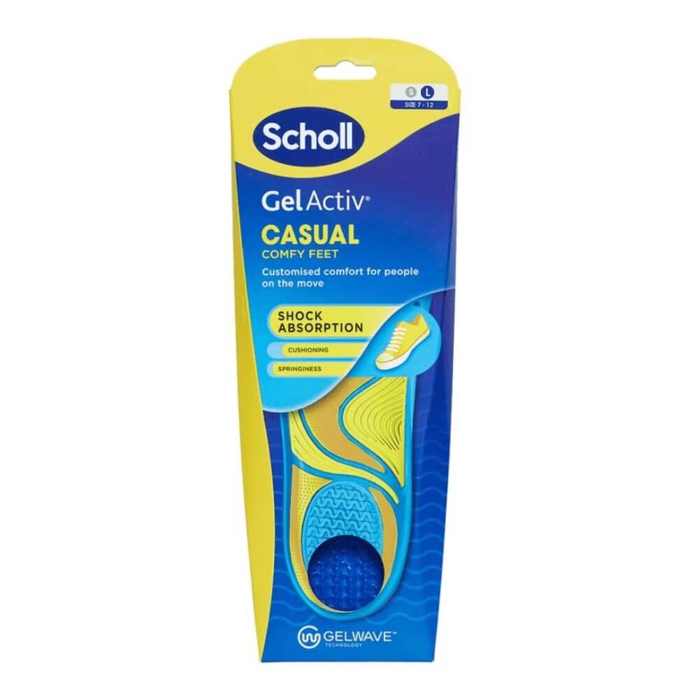 Scholl Gel Activ Casual стелки за ежедневни мъжки обувки, размер 40–46.5