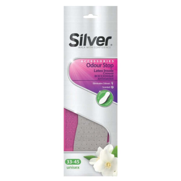Silver Дезодориращи стелки с активен въглен, размери 33–45