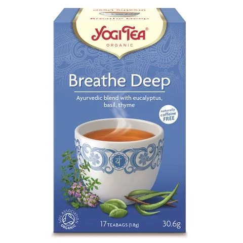 Yogi Tea Аюрведичен био чай за пълноценно дишане, 17 пакетчета