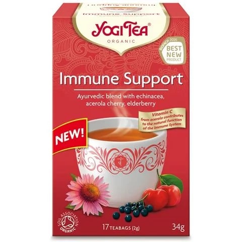 Yogi Tea Аюрведичен био чай за подкрепа на имунната система, 17 пакетчета