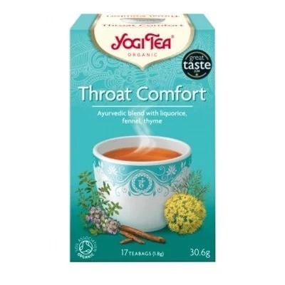 Yogi Tea Аюрведичен био чай за здраво гърло, 17 пакетчета