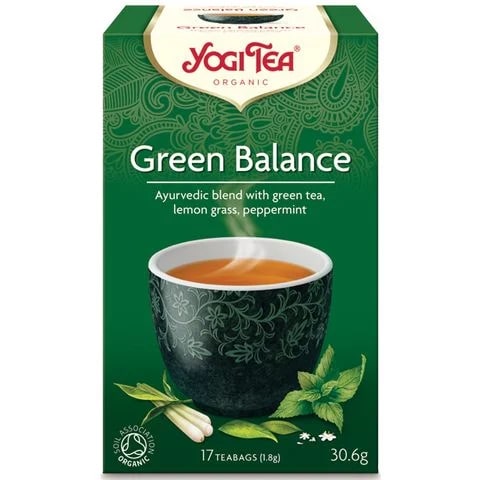 Yogi Tea Зелен баланс аюрведичен био чай, 17 пакетчета
