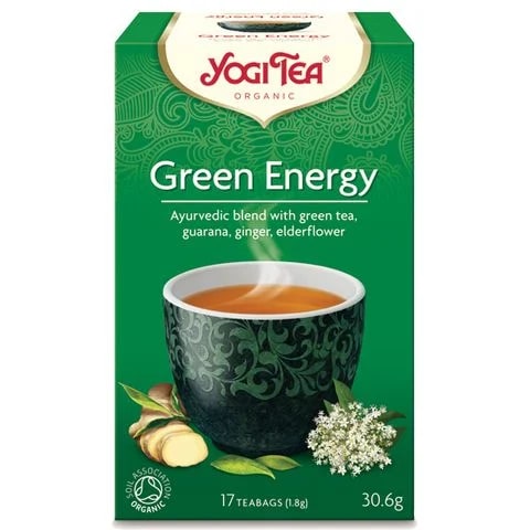 Yogi Tea Зелена енергия аюрведичен био чай, 17 пакетчета
