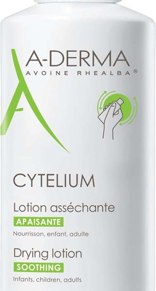 A-Derma Cytelium Подсушаващ лосион за подмокрящи кожни раздразнения на лицето и тялото 100 мл