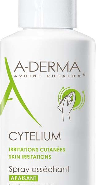 A-Derma Cytelium Подсушаващ спрей за подмокрящи кожни раздразнения на лицето и тялото 100 мл
