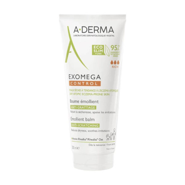 A-Derma Exomega Control Емолиентен балсам за суха и атопична кожа 200 мл Еко туба