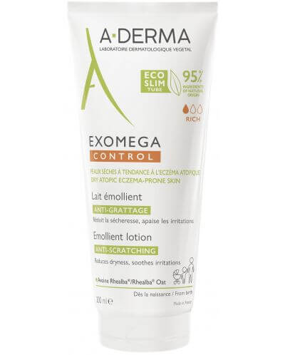 A-Derma Exomega Control Емолиентно мляко за суха и атопична кожа 200 мл