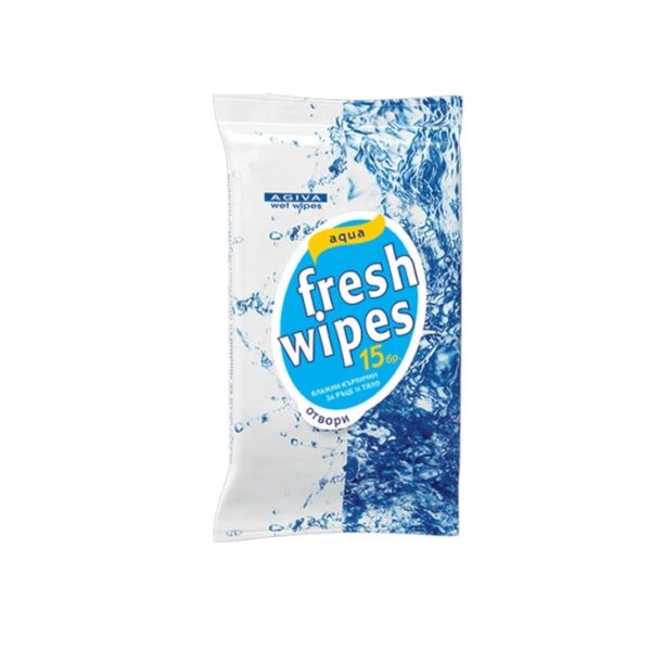 Agiva Aqua Fresh Wipes Мокри кърпички 15 бр