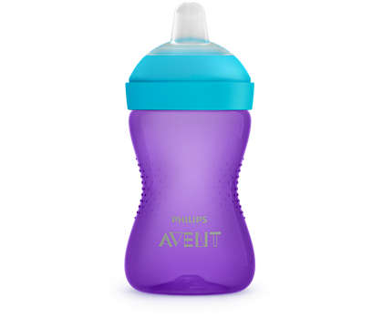 Avent Чаша с мек накрайник My Grippy лилава 9М+ 300 мл