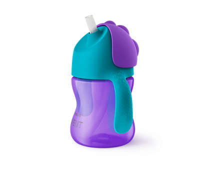 Avent Чаша със сламка лилава 9М+ 200 мл