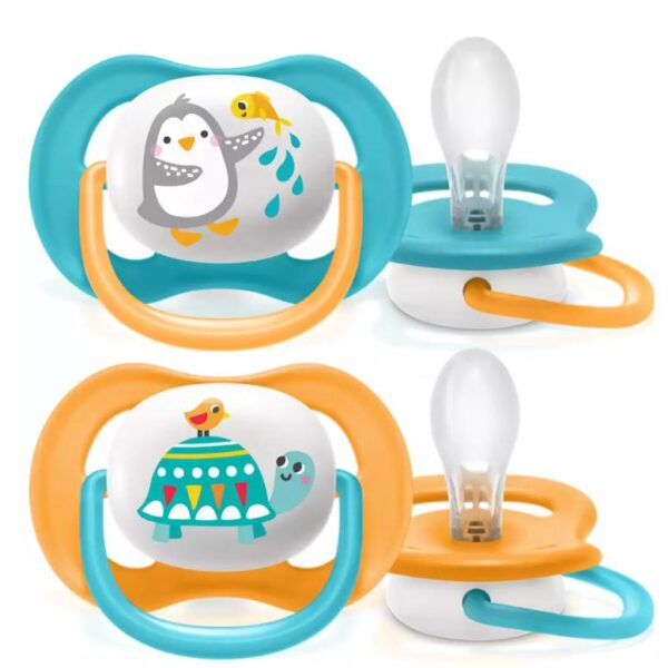 Avent Ultra Air Animals Boy Ортодонтична залъгалка за момче 6-18М x2 бр