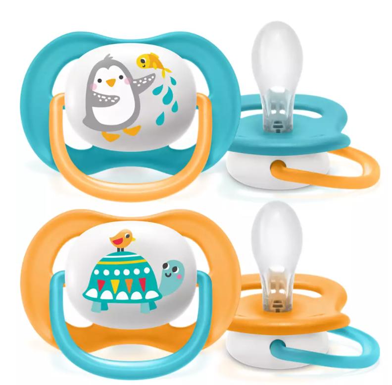 Avent Ultra Air Animals Boy Ортодонтична залъгалка за момче 6-18М x2 бр