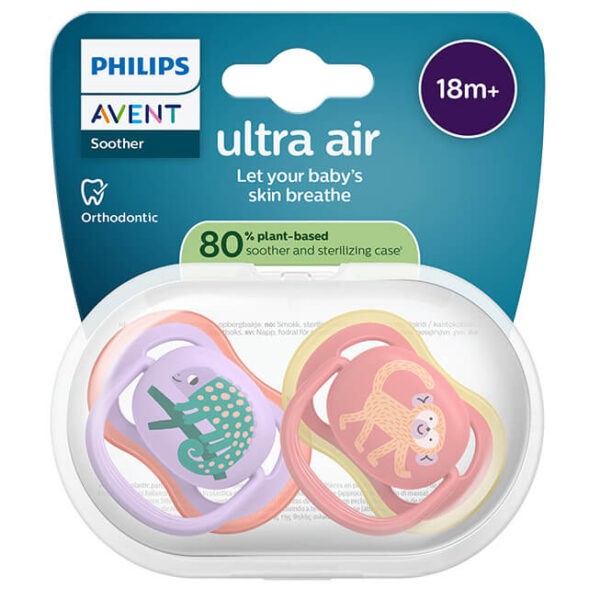Avent Ultra Air Ортодонтична залъгалка животни 18М+ x 2 броя