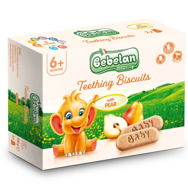 Baby Teething Biscuits Бисквити за гризкане с круша 6М+ 200 г