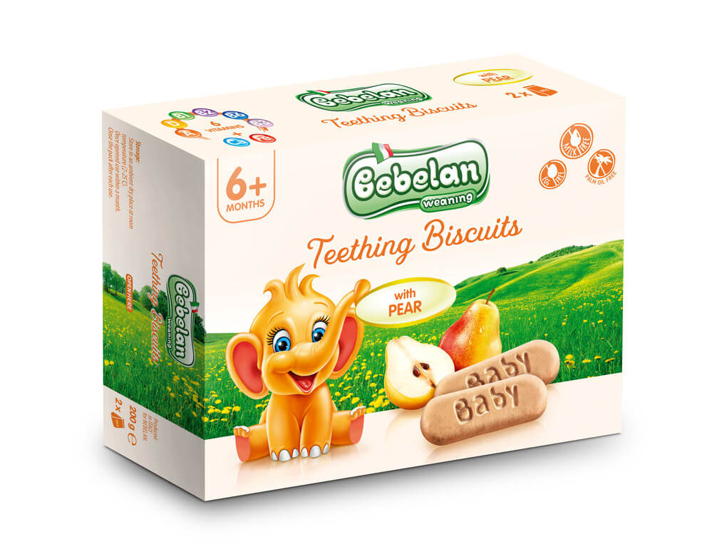 Baby Teething Biscuits Бисквити за гризкане с круша 6М+ 200 г