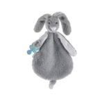 Babyjem Бебешка играчка Заек сив с държач за залъгалка