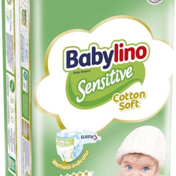 Babylino Sensitive Cotton Soft Пелени за бебета Размер 3 Midi 4-9 кг 56 броя