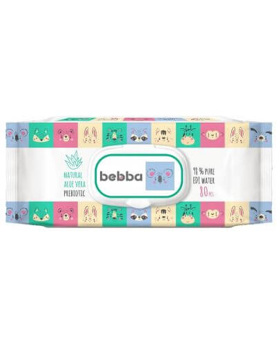 Bebba Мокри кърпи с екстракт от алое вера и пребиотик 80 бр