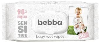 Bebba Sensitive Мокри кърпички 98% вода 80 бр