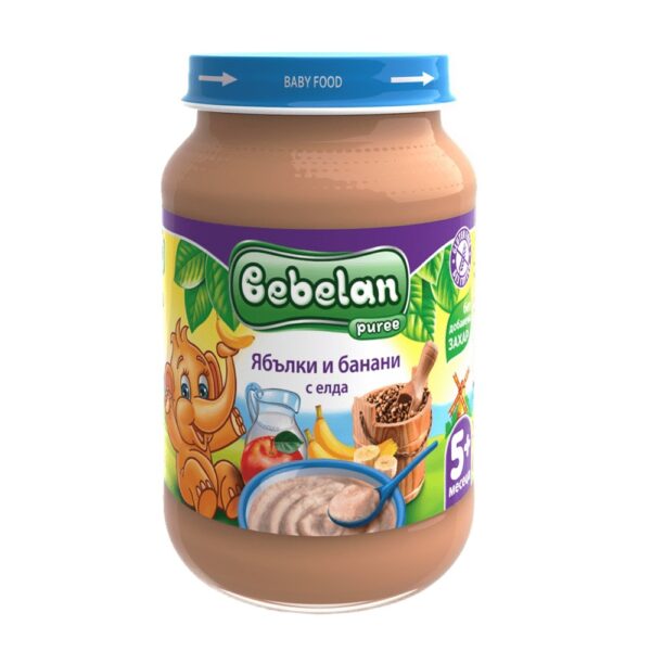 Bebelan Ябълки и банани с елда Пюре 5М+ 190 гр