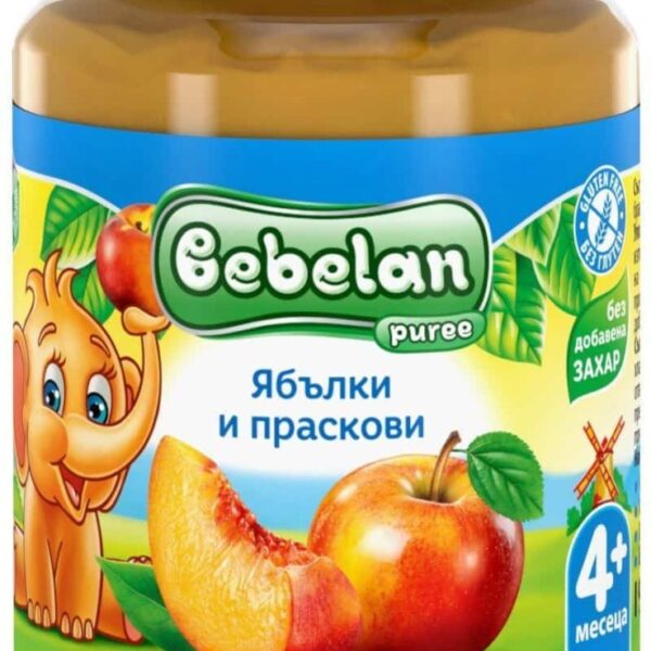 Bebelan Ябълки и праскови Пюре 4М+ 190 г