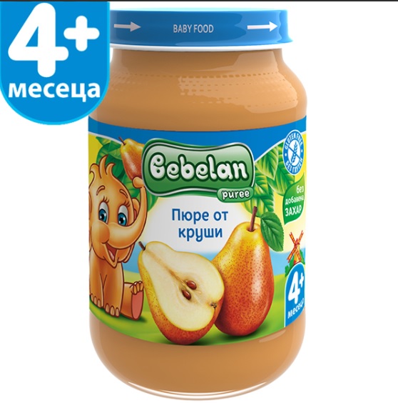Bebelan Ovko Пюре от круши 4М+ 190 гр