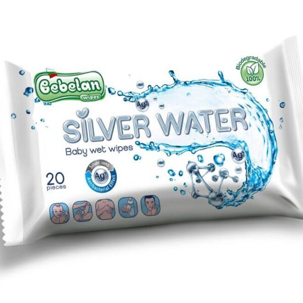 Bebelan Silver Water Мокри кърпи със сребърна вода x20 бр