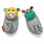 Бебешки меки пантофки с дрънкалка Зебра и тигър Infantino - Image 2