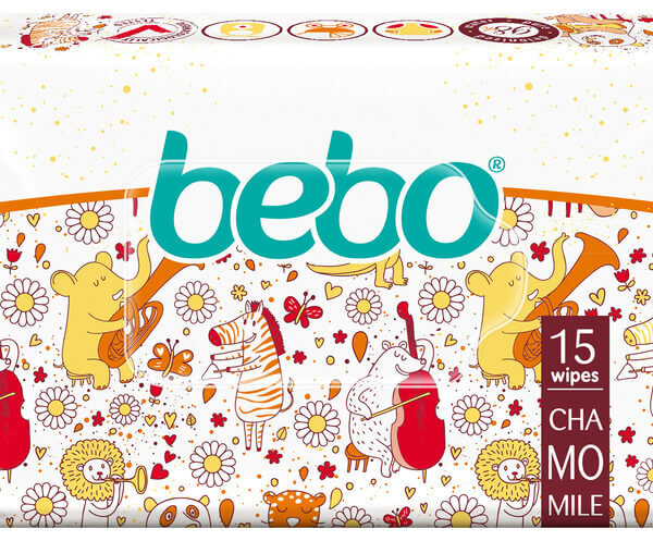 Bebo Влажни кърпички лайка х 15 бр