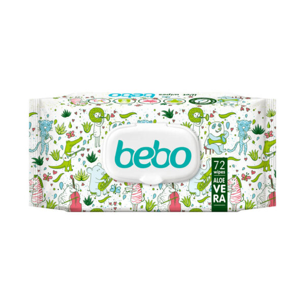 Bebo Влажни кърпички с алое вера и капак х 72 бр