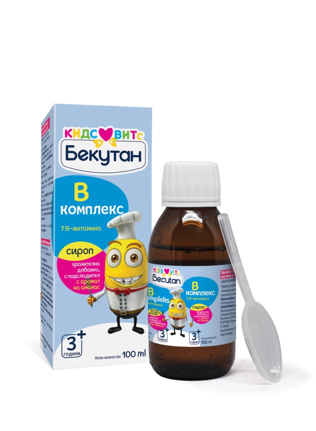 Бекутан КИДС ВИТС Витамин В комплекс сироп 100 мл Alkaloid