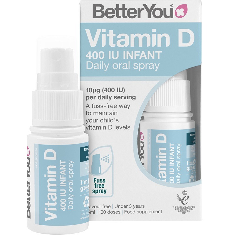 BetterYou Dlux Infant Витамин D 400IU Бебе Орален спрей 15 мл