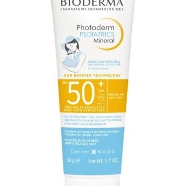 Bioderma Photoderm Pediatrics Mineral SPF50+ Слънцезащитен минерален крем за бебета и деца 50 гр