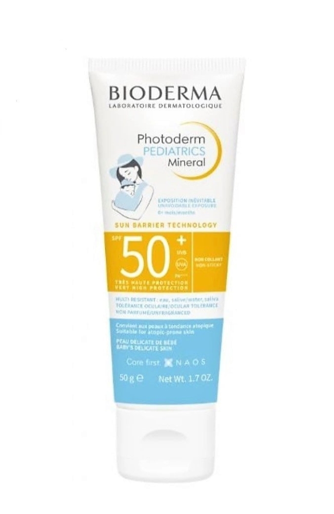 Bioderma Photoderm Pediatrics Mineral SPF50+ Слънцезащитен минерален крем за бебета и деца 50 гр