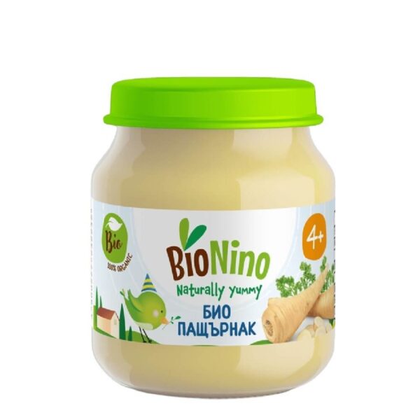 BioNino Био зеленчуково пюре пащърнак 4М+ 120 г