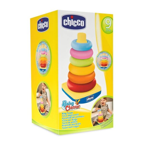 Chicco Детска играчка кула с рингове 9M+ T0104