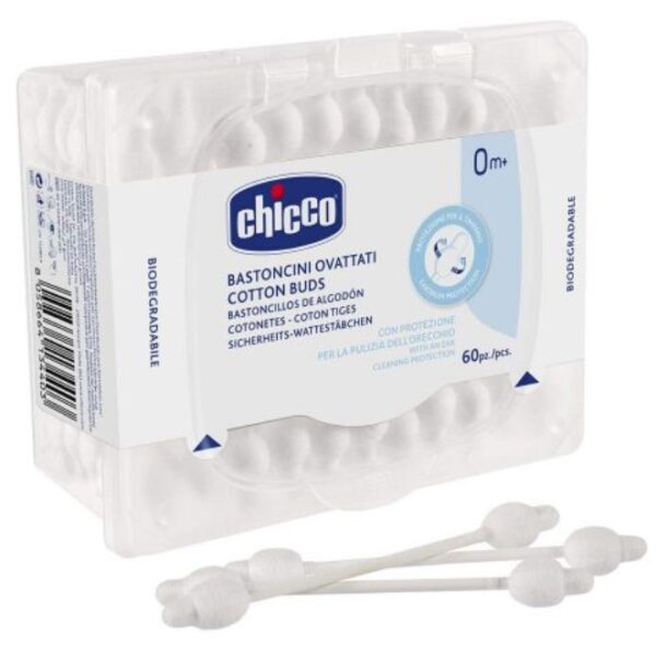 Chicco Клечки за уши с ограничител 0621 60 бр