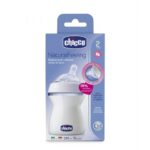 Chicco Natural Feeling шише биберон силикон 2 капки 2М+ 250 мл