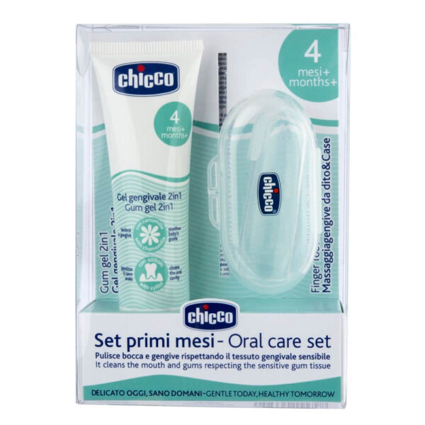 Chicco Първа грижа за зъбките 4М+ Комплект