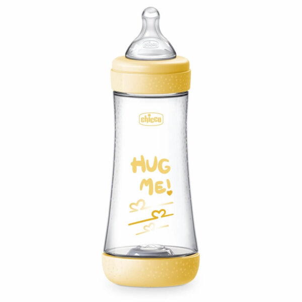 Chicco Perfect 5 Бебешко шише с биберон жълто PP 4М+ 300 мл