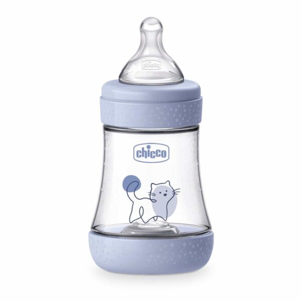 Chicco Perfect 5 Шише за хранене с бавен поток за момче 0М+ 150 мл