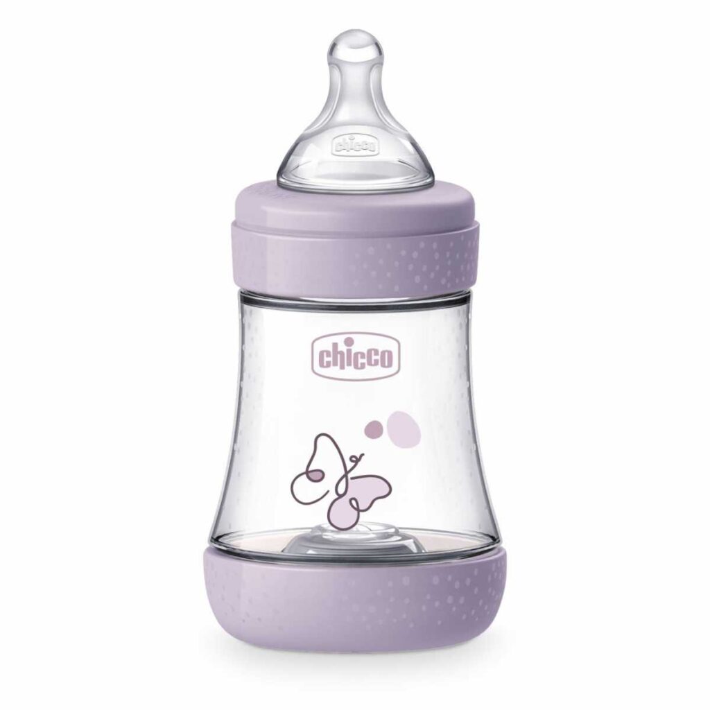Chicco Perfect 5 Шише за хранене с бавен поток за момиче 0М+ 150 мл